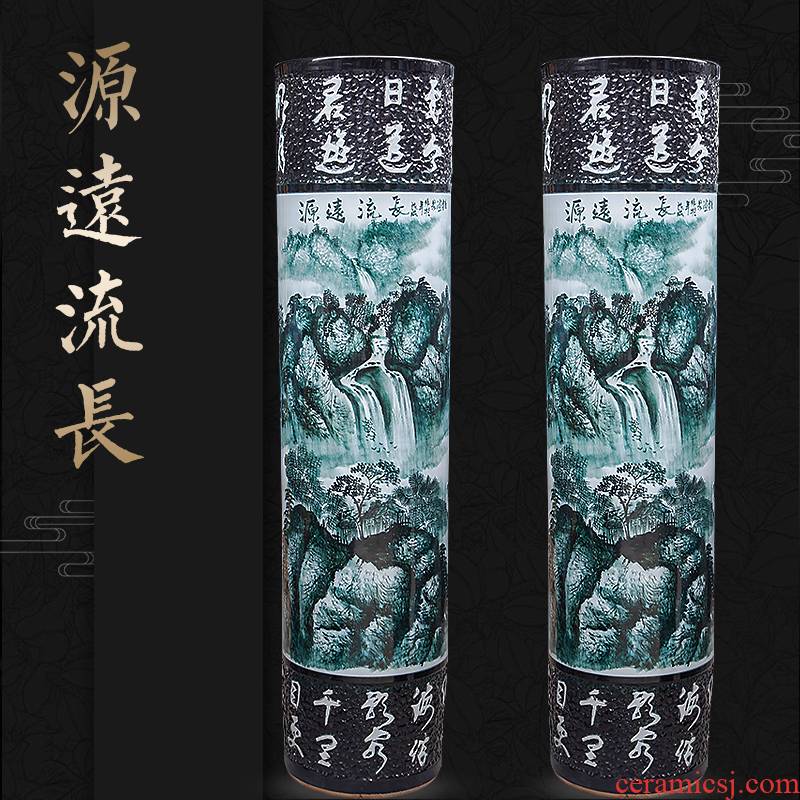 Jingdezhen ceramics hand - made quiver furnishing articles of Chinese style of large vase sitting room adornment hotel opening gifts
