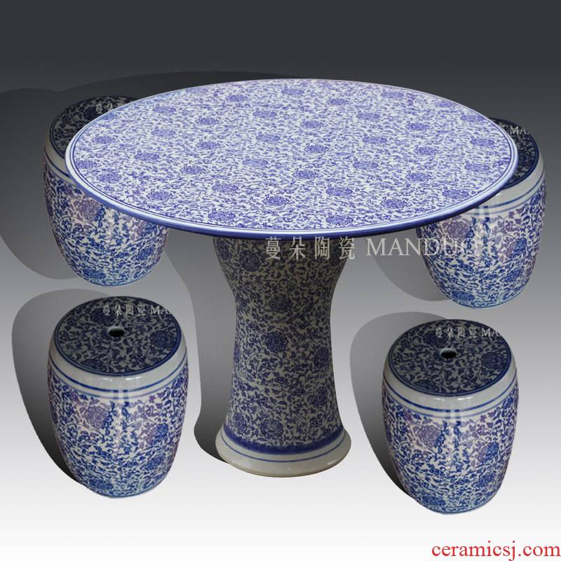 Classical ancient wind lotus flower tattoo art porcelain table table who suit high - grade anti - corrosion is prevented bask in culture