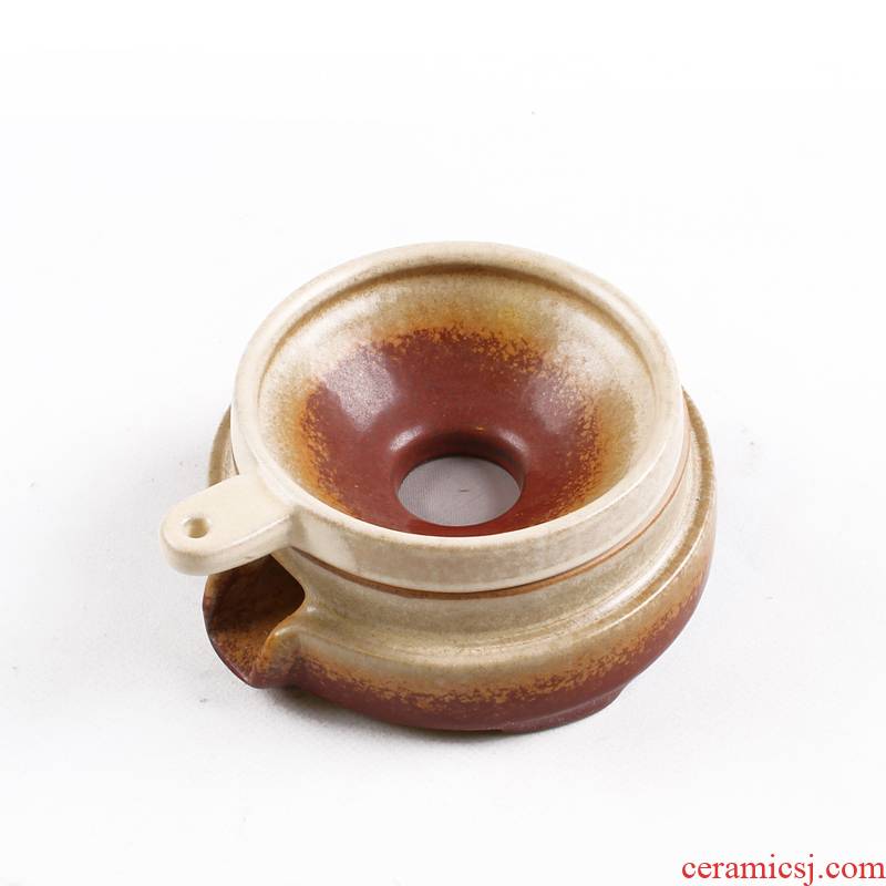 Ya xin company hall) tea creative tea ceramic insulation character stone mill tea filters filter tea accessories tea filter