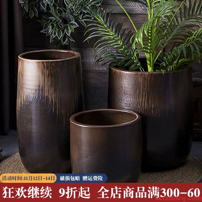 Wide expressions using ground flowerpot ceramic household creative green plant adornment scene in the sitting room decorate restoring ancient ways is rich tree furnishing articles