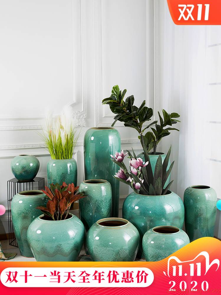 Jingdezhen ceramic vase of large sitting room porch flower flower POTS hotel European - style decorative home furnishing articles