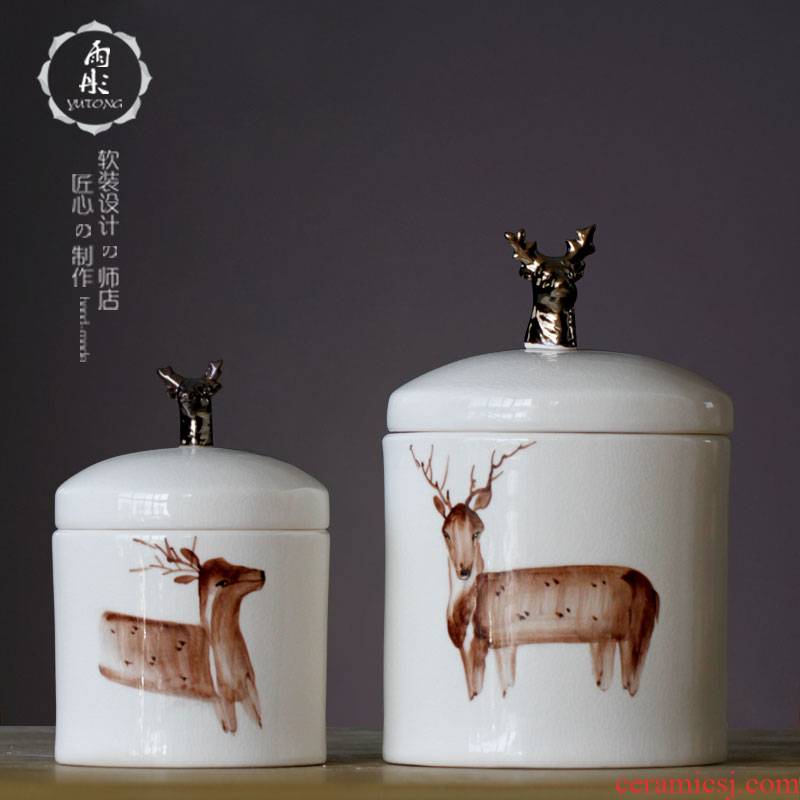 Ceramic pot sitting room European - style hotel furnishing articles furnishing articles home decoration decoration new classic modern creative arts and crafts