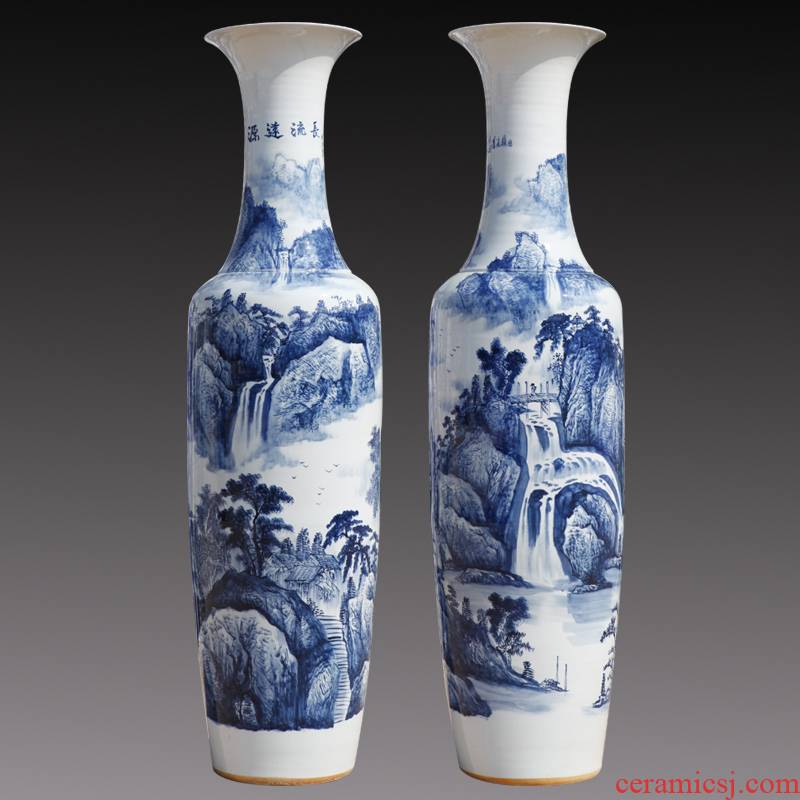 106 jingdezhen ceramic glaze of large vase has a long history in the hand - made courtyard hotel furnishing articles in the living room