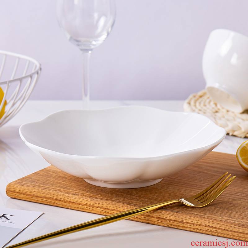 Jingdezhen porcelain ipads lace creative web celebrity light and decoration plate ins ceramic dish dish household white plate