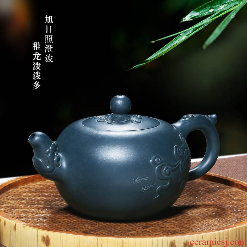 Shadow at yixing pure manual famous it undressed ore green home kung fu teapot tea HM