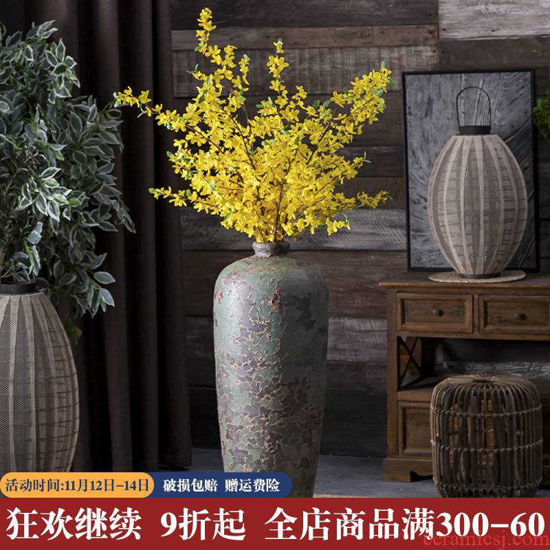 Jingdezhen ceramic floor big vase small - bore mei bottles of archaize do old sitting room adornment porcelain opening furnishing articles
