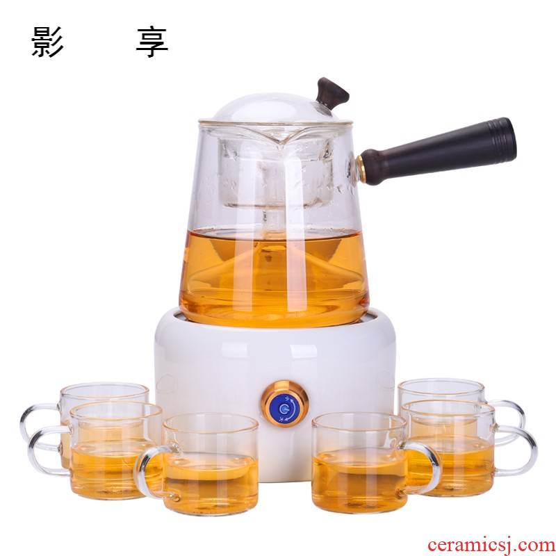 Shadow at boiling tea ware glass steam pot double tank household cooking electric teapot TaoLu kung fu tea set