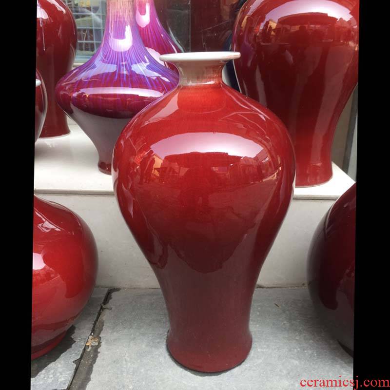 Jingdezhen high - grade large vases, 40, 50, 100 CM big hong mei vase LangHongMei bottles of high temperature porcelain