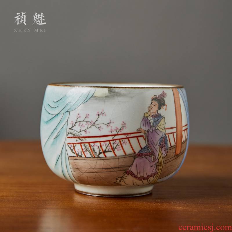 Shot incarnate your up hand - made of red chamber tanchun in jingdezhen ceramic cups kung fu tea master sample tea cup cup single CPU