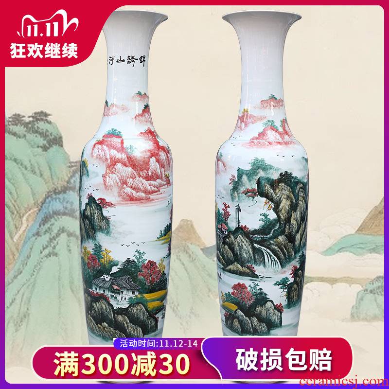 Jingdezhen ceramic floor big vase hand - made ceramic splendid sunvo sitting room home furnishing articles landing