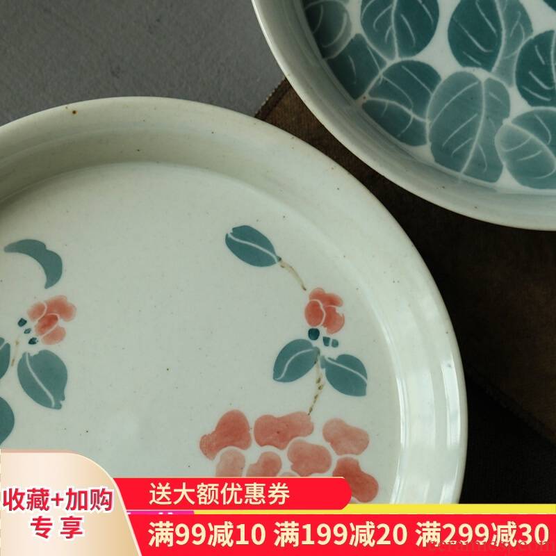 Gather next scene archaize of jingdezhen glaze glaze colorful hand - drawn pot bearing restoring ancient ways household interior Chinese fruit tray was dry terms plate