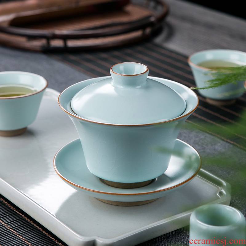 Ice to crack your up tureen single is not a hot cup of jingdezhen ceramic kung fu tea set pure manual three tea bowl