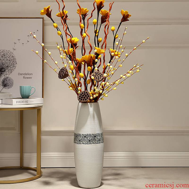 Landing simulation flower vase home sitting room European - style trumpet large ceramic flower arranging dried flower vases, creative furnishing articles