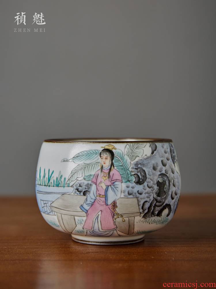 Shot incarnate your up hand - made treasure jade cup of jingdezhen ceramics single CPU slicing can raise master kung fu tea tea cup