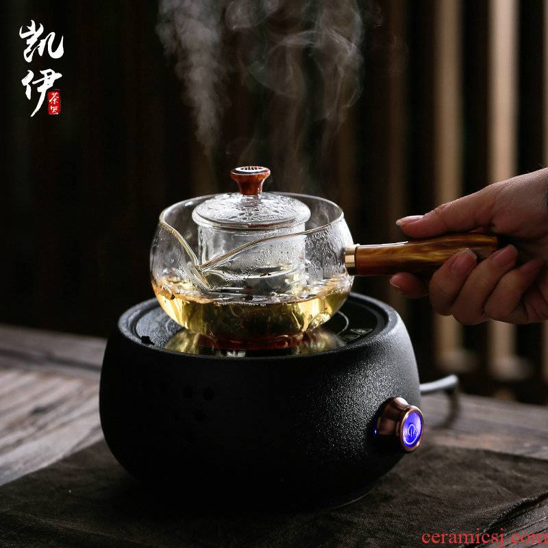 High temperature resistant glass side put the pot with thick black the boiled tea, the electric TaoLu cooking pot kung fu tea tea kettle furnace