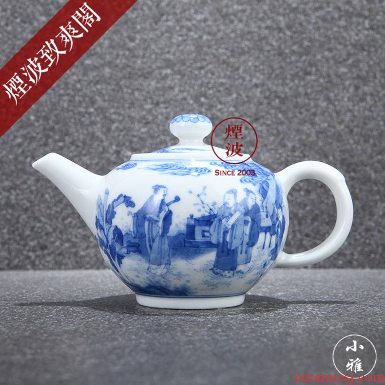 Jingdezhen ancient jun made short prose poetry faithfulness lesser RuanDingRong CiHu teapot