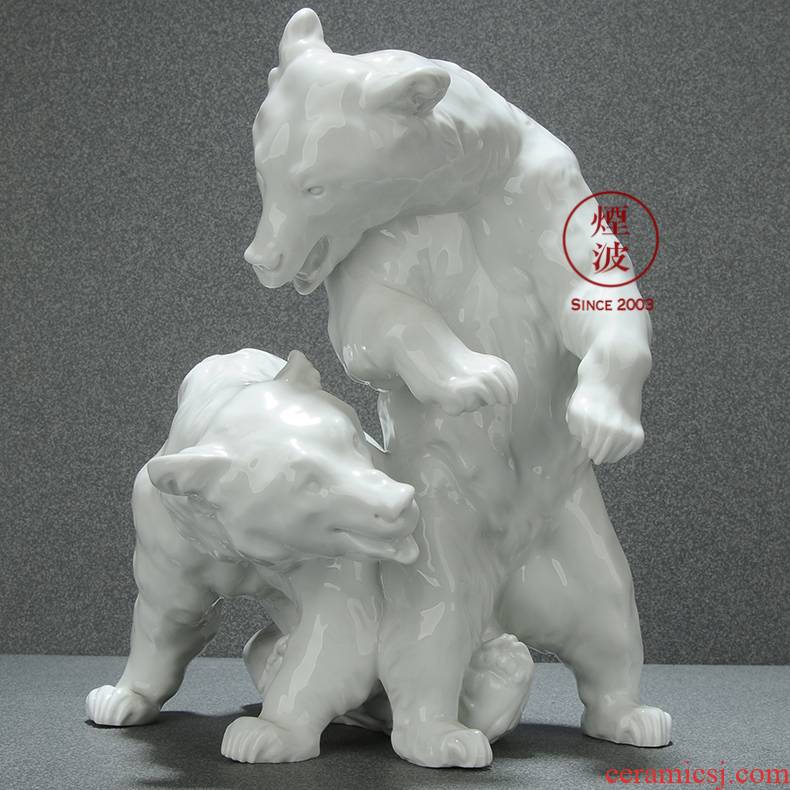 German mason mason meisen porcelain porcelain animal model brown bear handicraft furnishing articles that occupy the home act the role ofing is tasted