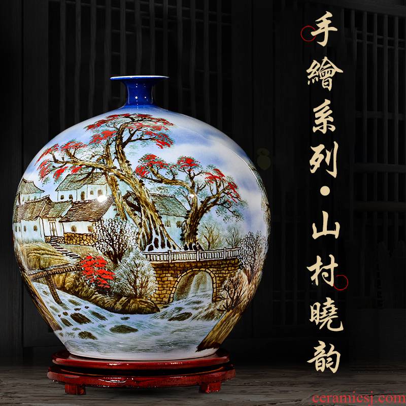 Jingdezhen ceramics hand - made vases, flower arranging is a new Chinese style household, sitting room adornment desktop furnishing articles TV ark