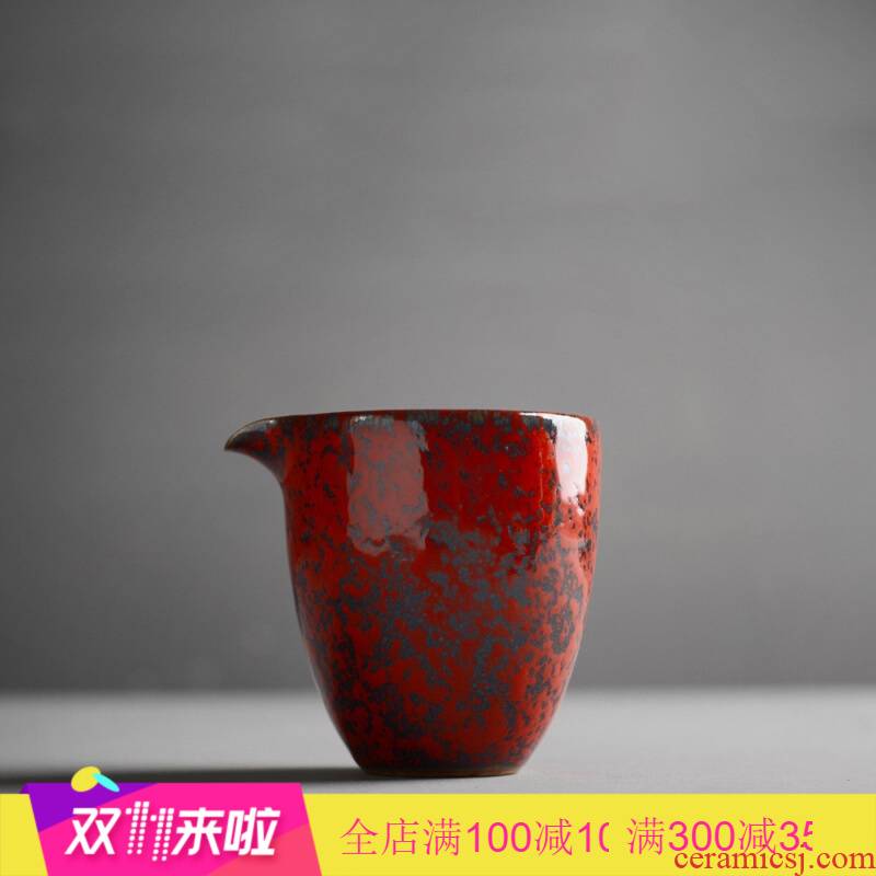 Poly real fair view jingdezhen up cup and cup small kung fu tea set red humanities tea is tea table to match the warring states period