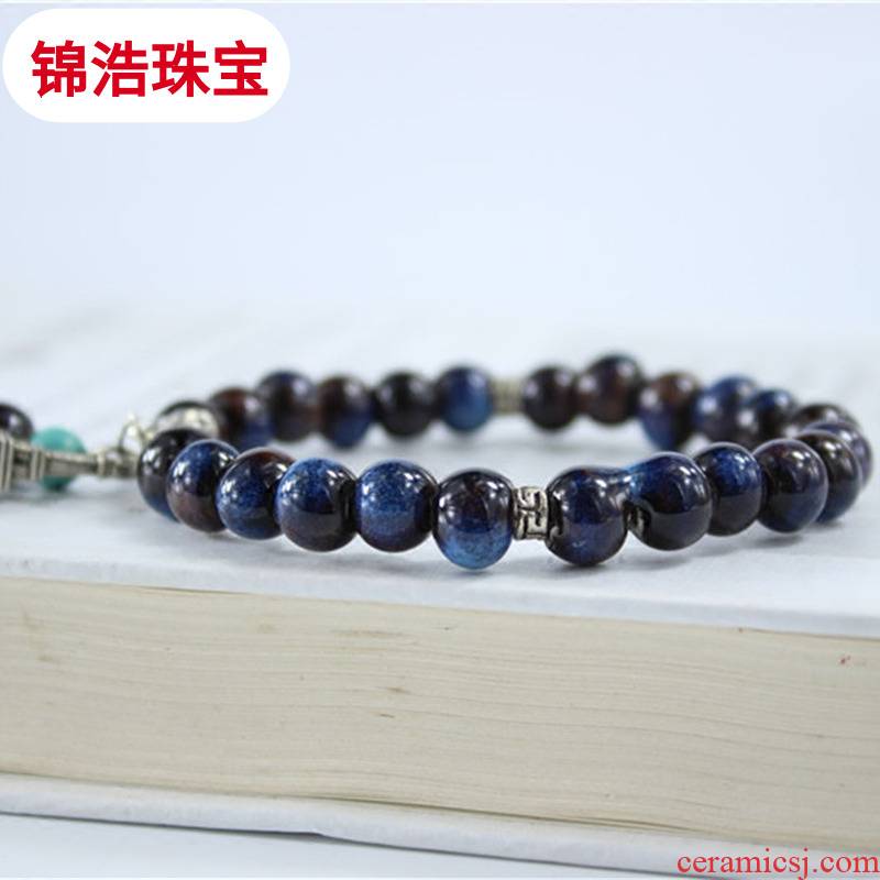 Jingdezhen creative manual up ceramic beads bracelet tower literary female hand gift accessories series of jin hao