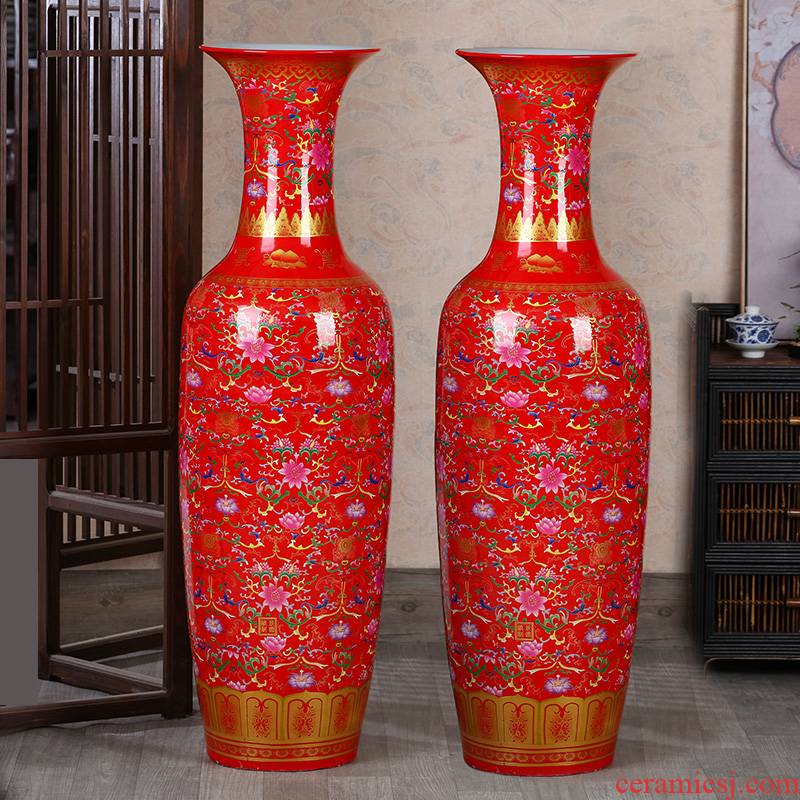 Jingdezhen ceramics vase of large living room large Chinese style household TV ark hotel furnishing articles