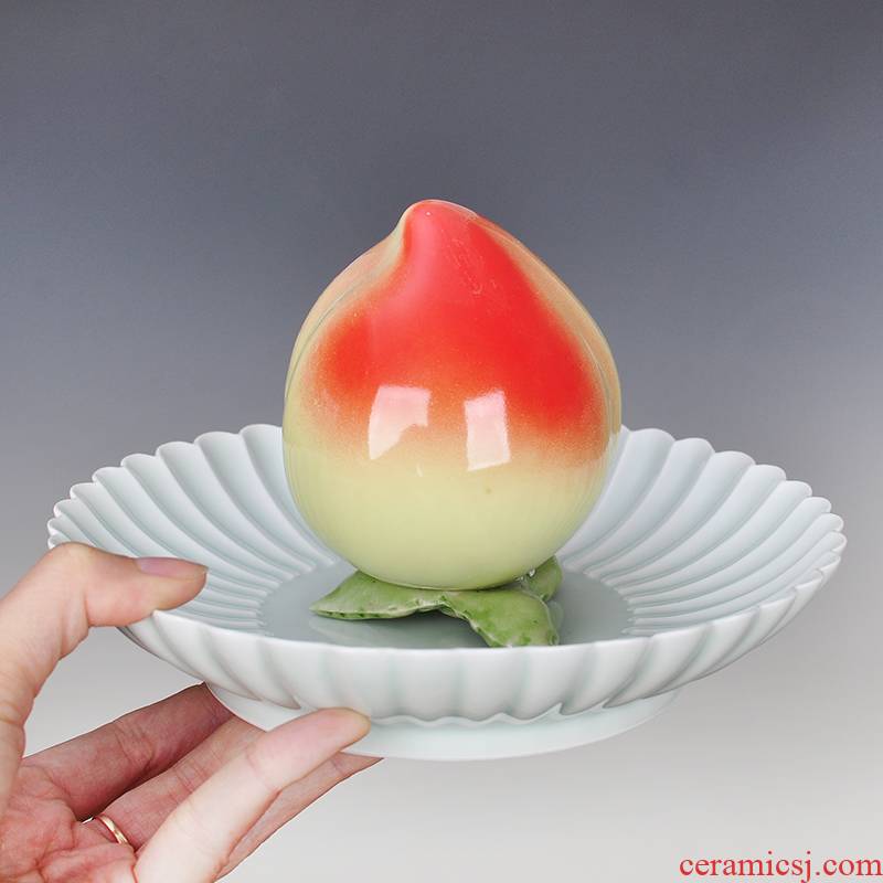 Lovely peach small place ceramics household act the role ofing is tasted the desktop sitting room adornment rich ancient frame counter celebration gift