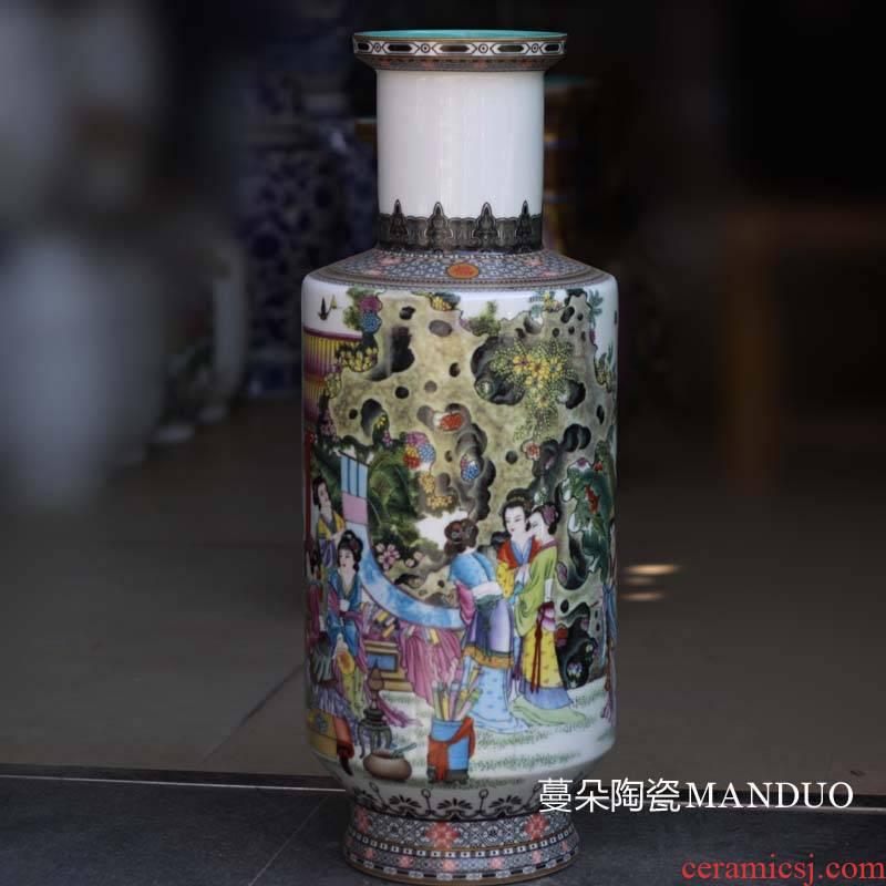 Archaize of jingdezhen ceramic vase display baseball classic furniture furnishing articles vase with classical home outfit decoration vase