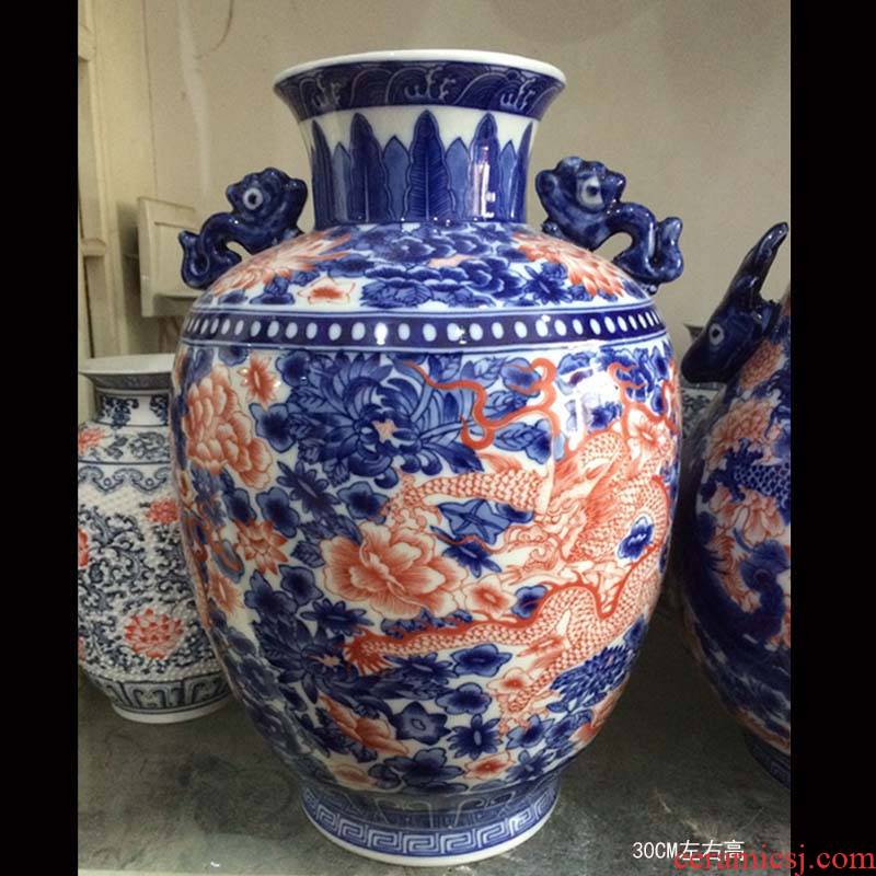Jingdezhen porcelain youligong longfeng grain ears zun ceramic vase cover tank general practical storage POTS
