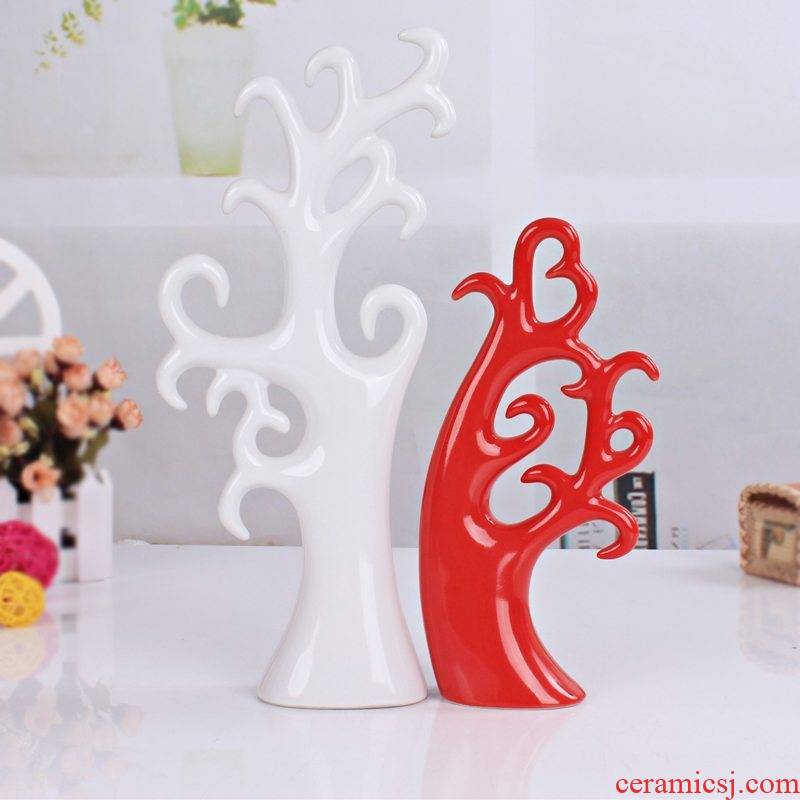 I and contracted fashion ceramic arts and crafts home furnishing articles sitting room adornment fashion wedding gift love trees