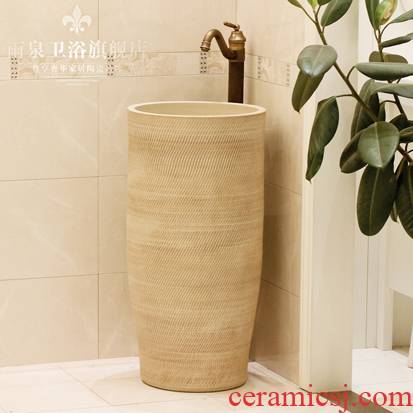 Jingdezhen ceramic basin art lavatory conjoined column one column pillar lavabo lavatory toilet, the balcony