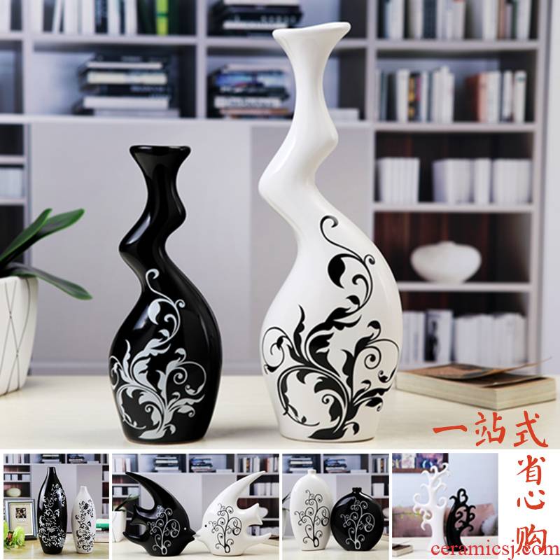 I and contracted vases, flower receptacle sitting room creative TV ark, home decoration ceramic handicraft furnishing articles