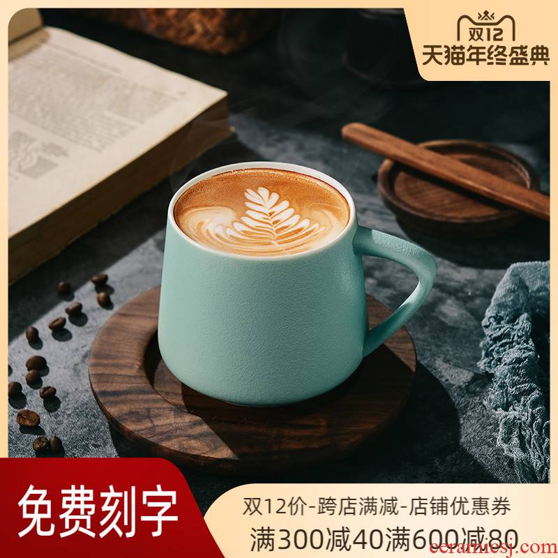 Japanese coffee cup small delicate ceramic cup home web celebrity empresa office coffee cup cup with cover with a spoon