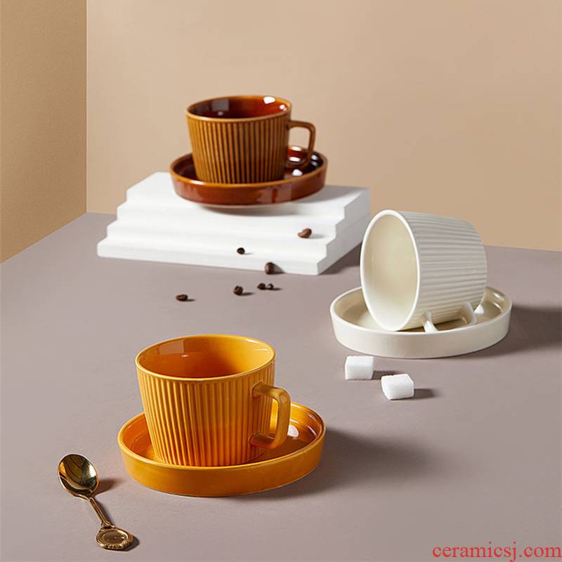 Roman stare blankly grain coffee cup Europe type restoring ancient ways is delicate ceramic cup light key-2 luxury elegant solid milk tea juice cup