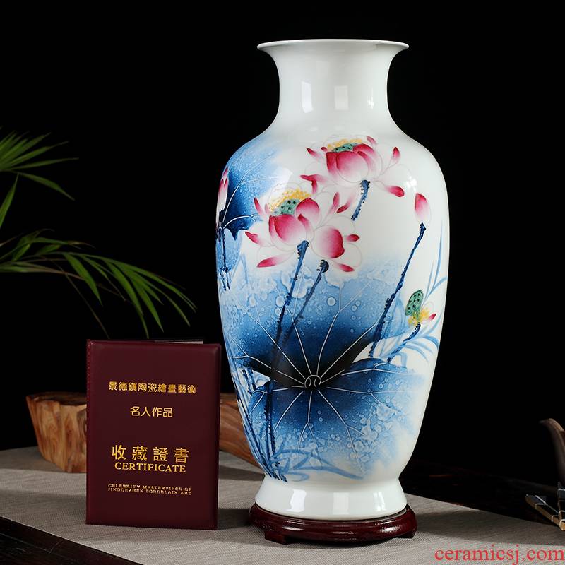 0979 hand - made of jingdezhen checking ceramic vases, flower arranging furnishing articles, the sitting room porch bedroom porcelain decorative arts and crafts