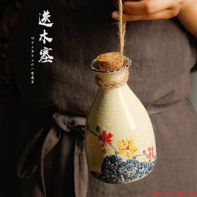 Japanese sake wine gift box wine bottle glasses suit Japanese burn old he its drank heating glass ceramics