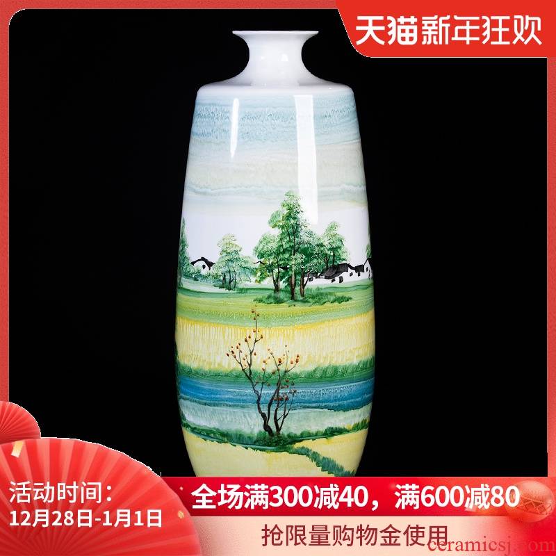 Lai Dequan hand - made master of jingdezhen ceramic vases, furnishing articles rich ancient frame the size of the sitting room porch decoration