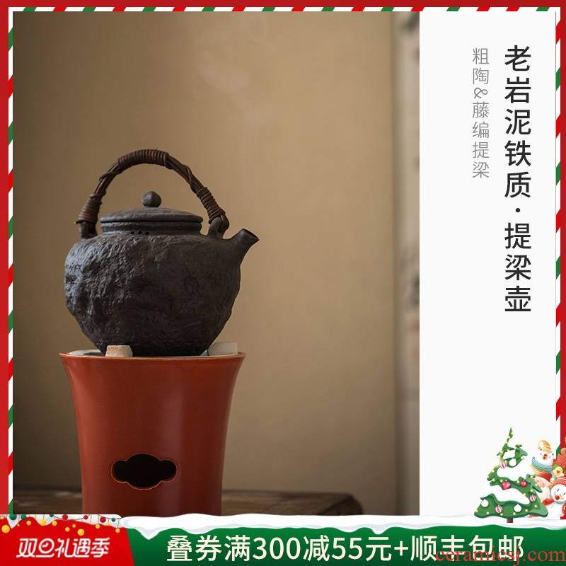 Cloud (coarse pottery pot of archaize girder creative manual jingdezhen ceramic old rock, prevent hot boiled tea, kungfu tea set