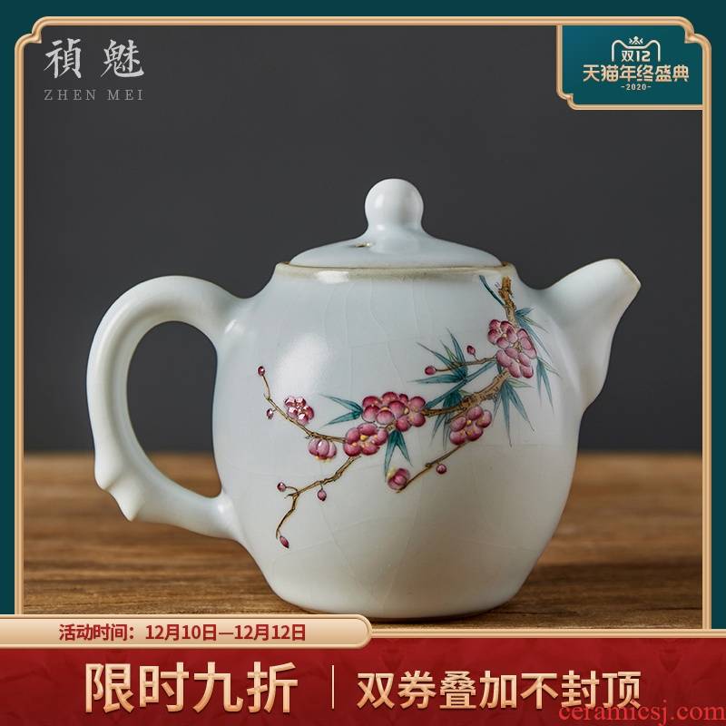 Shot incarnate your up hand - made by patterns open piece of jingdezhen ceramic teapot kung fu tea set household filter teapot