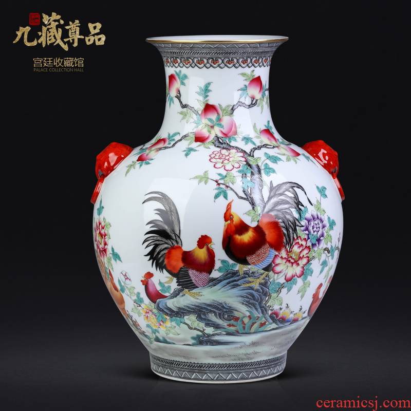 Jingdezhen ceramics vase prosperous Chinese style living room porch TV ark of tea table flower adornment furnishing articles