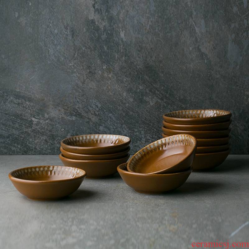Qiao mu DY Japanese ceramics sauce flavor dishes taste disc creative snack plate oil vinegar dish dip dip bowl of tableware