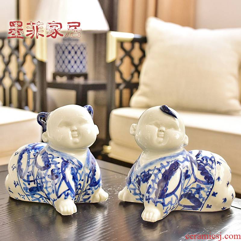 Jingdezhen porcelain its porcelain doll, furnishing articles rich ancient frame of new Chinese style household act the role ofing is tasted, the sitting room decorate a housewarming gift