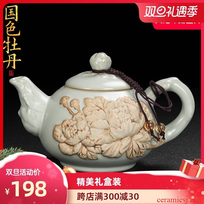 Artisan fairy relief your up ceramic teapot single pot home slicing can raise large belt filter your porcelain making tea