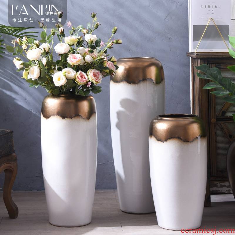 I and contracted ceramic floor large vase flower arranging dried flowers sitting room home decoration furnishing articles TV ark, furnishings
