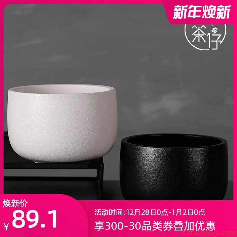 Ceramic kung fu tea wash basin of small water, after the high wash cup cup bowl of archaize of Japanese tea taking household water wash to move