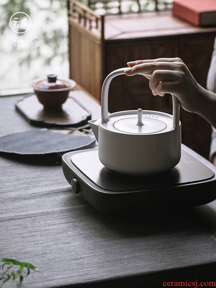 Cloud (coarse pottery kettle household electrical TaoLu boiled tea ware ceramic kung fu tea teapot single pot teapot