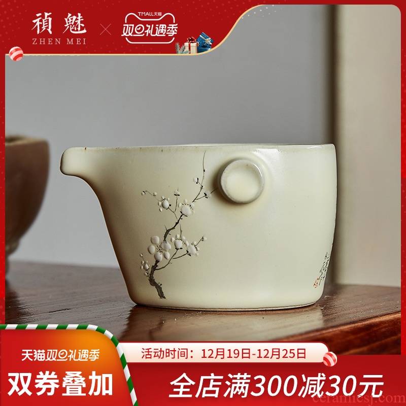 Shot incarnate your up hand - made name plum jingdezhen ceramic fair keller kung fu tea accessories imitation hot tea sea points