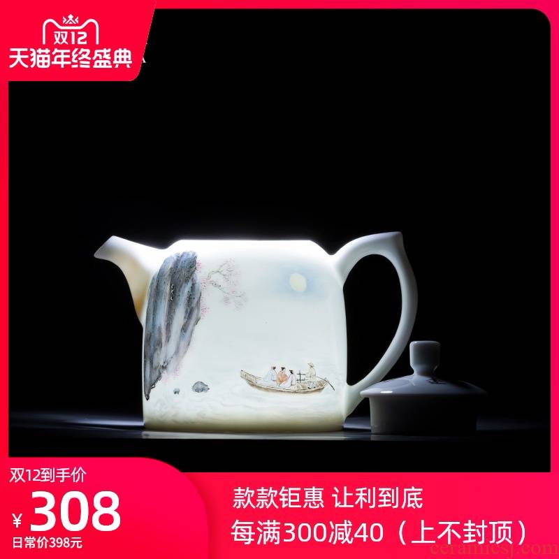 Holy big teapot hand - made ceramic kung fu new see colour literary teapot teapot single pot all hand of jingdezhen tea service