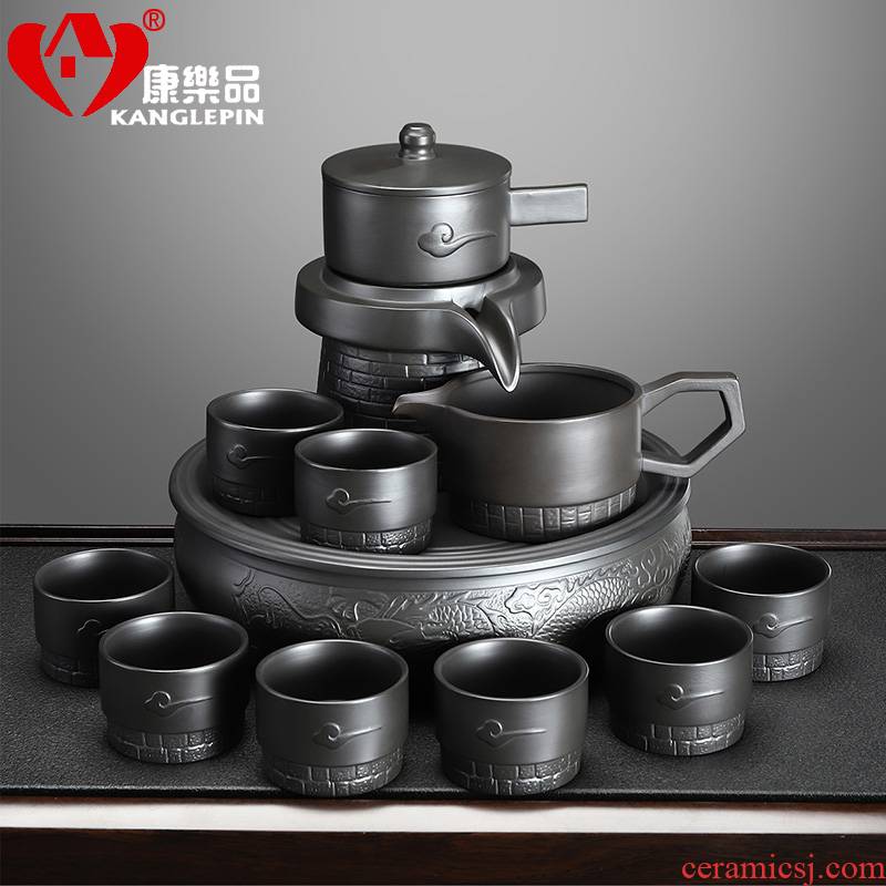 Recreational product violet arenaceous stone mill automatic tea sets a visitor office tea domestic high - end lazy - a complete set of the teapot