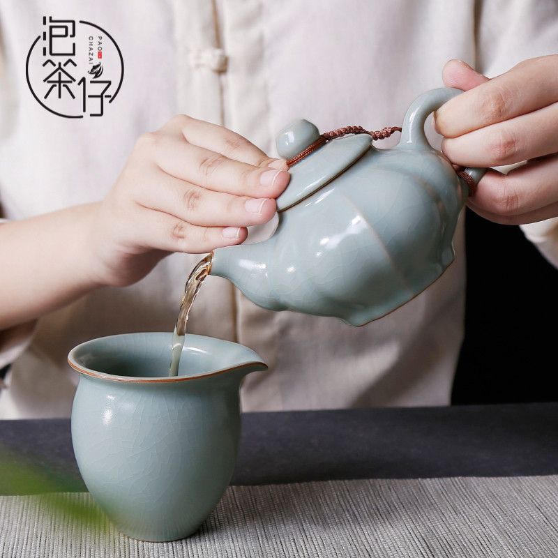 Kunfu tea restoring ancient ways your up ceramic teapot single pot small open the slice filter can keep ice crack household of Chinese style tea