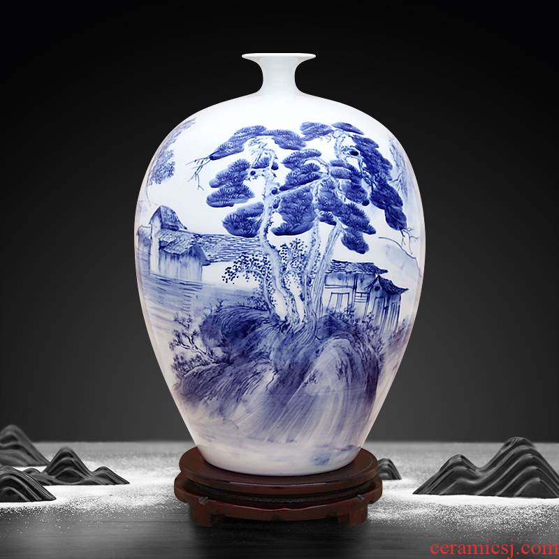 New Chinese style hand - made porcelain of jingdezhen ceramics bottle handicraft furnishing articles sitting room porch opening gifts